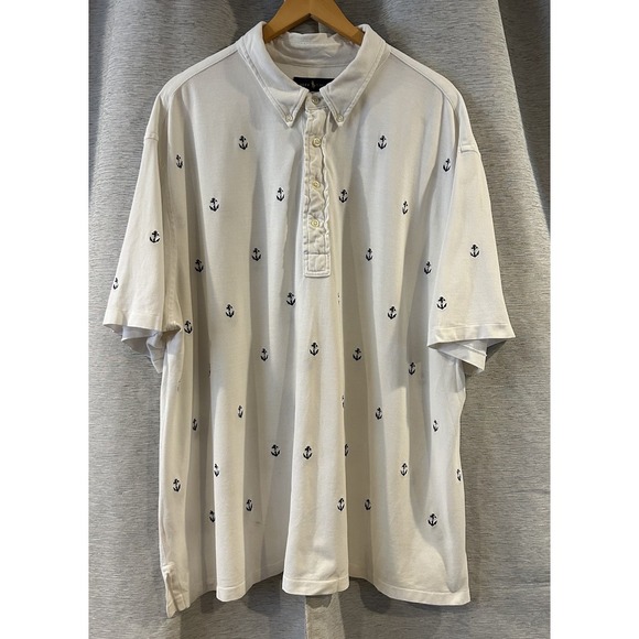 Ralph Lauren Other - Polo Ralph Lauren Men's White Knit Oxford Polo Shirt Mens 3XB Anchor Embroidered